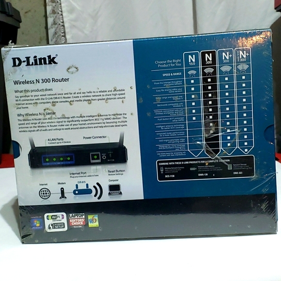 D-Link Wireless N 300 Router DIR-615 Brand New In Box. Never Opened. - Picture 6 of 6